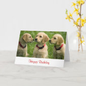 Happy Birthday Golden Retriever Welpen Note Card Karte (Gelbe Blume)