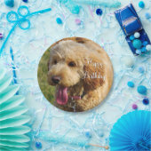 Happy Birthday Goldendoodle Dog Pappteller (Party)