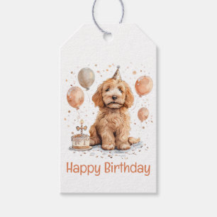 Happy Birthday Goldendoodle Hund Birthday Cake Geschenkanhänger