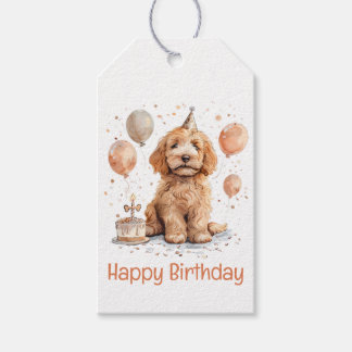 Happy Birthday Goldendoodle Hund Birthday Cake Geschenkanhänger
