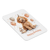 Happy Birthday Goldendoodle Hund Birthday Cake Magnet (Rechte Seite)