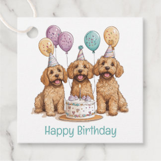Happy Birthday Goldendoodle Hunde Geburtstagstorte Geschenkanhänger