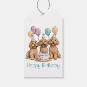 Happy Birthday Goldendoodle Hunde Geburtstagstorte Geschenkanhänger