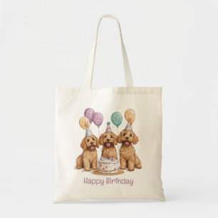 Happy Birthday Goldendoodle Hunde Geburtstagstorte Tragetasche