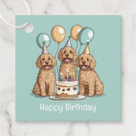 Happy Birthday Goldendoodle Hunde Geschenkanhänger