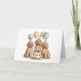 Happy Birthday Goldendoodle Hunde Karte