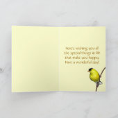 Happy Birthday Goldfinches - Anpassbare Karte (Innenseite)
