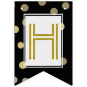 ☆HAPPY BIRTHDAY☆ GoldTupfen Wimpelkette (Zweite Fahne)