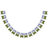 Happy Birthday Golf Ball auf Red T Wimpelkette (Alle)