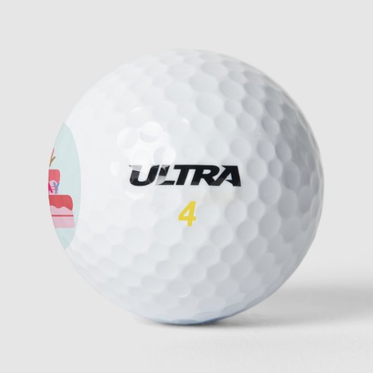 Happy Birthday Golf Balls Golfball (Logo)