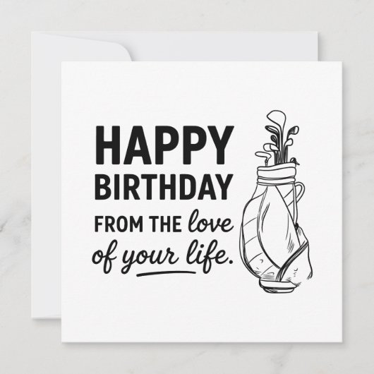 Happy Birthday Golfer Karte (Vorderseite)