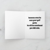 Happy birthday golfing brother and his boss karte (Innenseite)