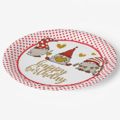 Happy Birthday Gomes Paper Plate Pappteller (Schrägansicht)