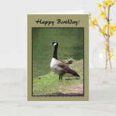 Happy Birthday Goose Karte (Gelbe Blume)