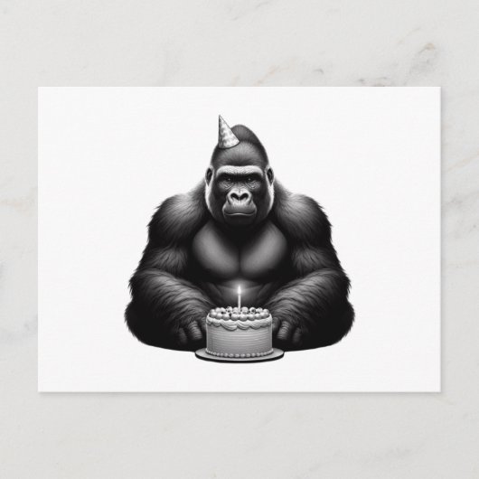 Happy Birthday Gorilla Postkarte (Vorderseite)