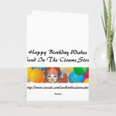 Happy Birthday Gothic Karos Clown Kid Card Karte (Rückseite)