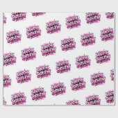 Happy Birthday Graffiti Pink Gift Wrap Geschenkpapier (Flach)