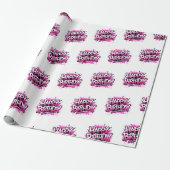 Happy Birthday Graffiti Pink Gift Wrap Geschenkpapier (Ungerollt)