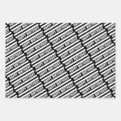 Happy Birthday Grafik Muster Geschenkpapier Set (Vorderseite)