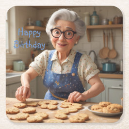 Happy Birthday Gramma Rechteckiger Pappuntersetzer