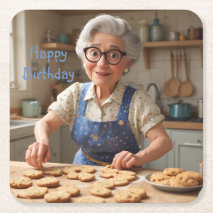 Happy Birthday Gramma Rechteckiger Pappuntersetzer