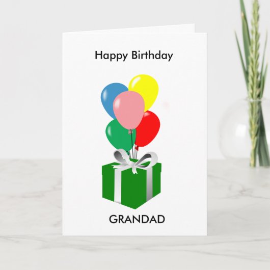 Happy Birthday Grandad Karte (Vorderseite)