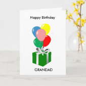Happy Birthday Grandad Karte (Gelbe Blume)