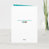 Happy Birthday Grandad Türkis Foto Karte (Rückseite)