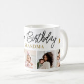 Happy Birthday Grandma 5 Photo Collage Keepsake  Kaffeetasse (VorderseiteRechts)
