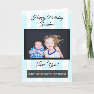 Happy Birthday Grandma Personalized Foto Card Karte