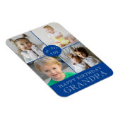 Happy Birthday Grandpa Blue Magnet (Rechte Seite)