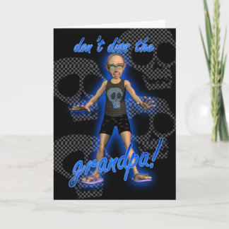 Happy Birthday grandpa cartoon card humour Karte