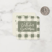 Happy Birthday Grandpa Mitteilungskarte (Vorderseite/Rückseite Beispiel)