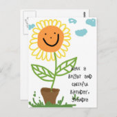 Happy Birthday Grandpa Postkarte (Vorne/Hinten)