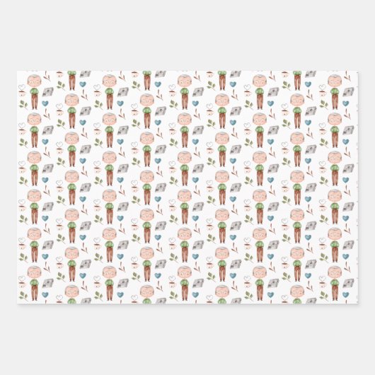 Happy Birthday Grandpap Wrapping Paper Sheets Geschenkpapier Set (Vorderseite)