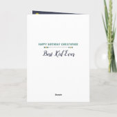 Happy Birthday Grandson Besttag Foto Name grau Karte (Rückseite)