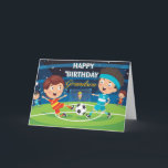 Happy Birthday Grandson Football Card Karte<br><div class="desc">Geburtstagskarte für einen Enkel,  der Fußball Liebe. Von Inspirierten Karten entworfen.</div>
