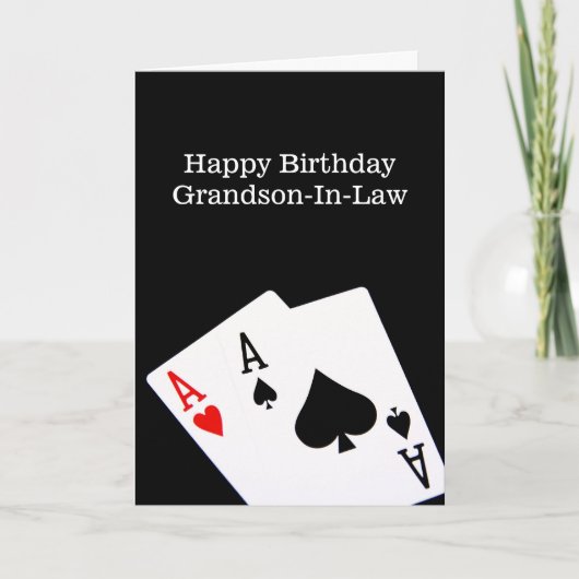 Happy Birthday Grandson-in-Law Card Karte (Vorderseite)
