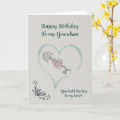 Happy Birthday Grandson Karte (Gelbe Blume)