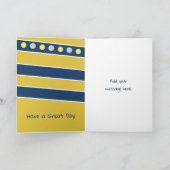 Happy Birthday Grandson Marine und Gold Foto Karte (Innenseite)