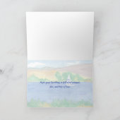 Happy Birthday Grandson Sailing Mountain Lake Karte (Innenseite)