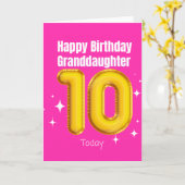 Happy Birthday Grandtochter - 10 Heute Karte (Gelbe Blume)