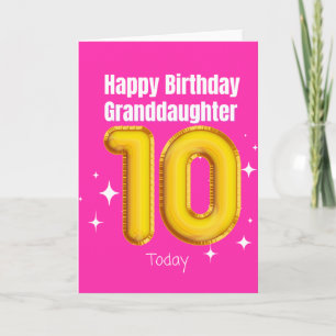 Happy Birthday Grandtochter - 10 Heute Karte