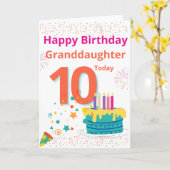 Happy Birthday Grandtochter - 10 Heute Karte (Gelbe Blume)