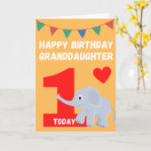 Happy Birthday Grandtochter - 1 Heute Karte (Gelbe Blume)