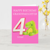 Happy Birthday Grandtochter - 4 Heute Karte (Gelbe Blume)