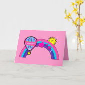 Happy Birthday Grandtochter mit Sun und Rainbow Karte (Gelbe Blume)