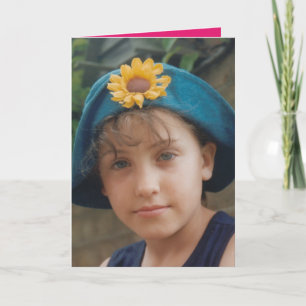 Happy Birthday Grandtochter rosa und lila Foto Karte