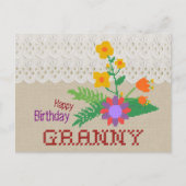 Happy Birthday Granny CC0683 Kunsthandwerk Postkar Postkarte (Vorderseite)