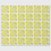 Happy Birthday Graphic (gelb) Geschenkpapier (Flach)